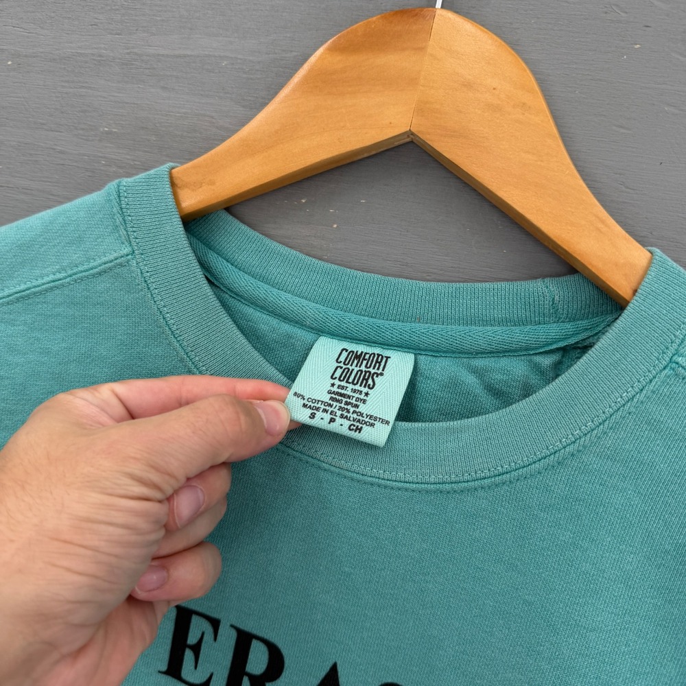 Comfort Colors Taylor Swift Eras Tour Sweatshirt Teal Santa Clara Night 2 Small - Picture 3 of 7